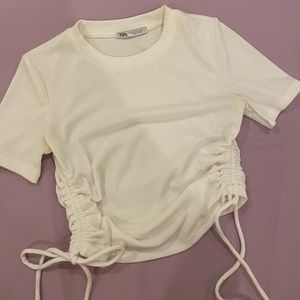 ZARA white ribbed top